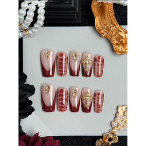 Uñas Postizas Royal Ember con Diseño Elegante y Moderno - Product Image 3