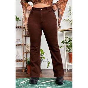 Vaqueros de mezclilla de pierna ancha para mujer, elegantes, modernos, de lujo, ecológicos, de cintura alta, corte holgado, estilo casual urbano, tallas 26-40 - Product Image 1