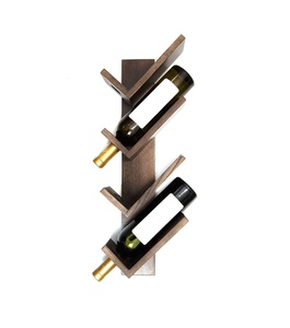 Estante de almacenamiento de vino simple, estante vertical montado en la pared, armario para vino, bodega, portabotellas, armario de madera, estante para vino KD - Product Image 3