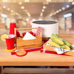 Support vertical en bambou pour ustensiles de cuisine d'extérieur - Product Image 6