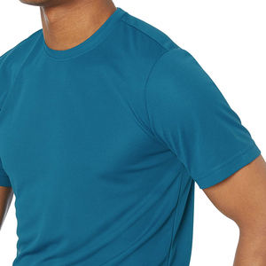 Anti-rides 100% coton vente en gros de haute qualité Polyester t-shirts Sublimation t-shirts plaine impression personnalisée blanc noir bleu - Product Image 4