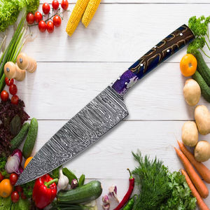 Galway Groove High Quality Vintage Chef Knife 8 Inch <b>Forged</b> Damasucs Steel Kitchen Knife Other Handle Dishwasher Safe OEM - Product Image 4