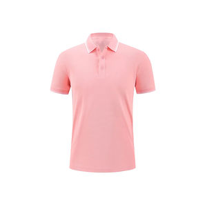 Polo de golf en maille de coton doux brodé avec logo à manches courtes personnalisé t-shirt de golf polos Camisas pour hommes - Product Image 2