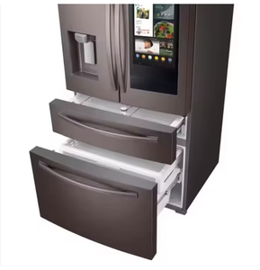 Meilleures ventes pour le nouveau réfrigérateur à portes françaises 4 portes de 28 pieds cubes avec écran tactile en acier inoxydable - Product Image 1