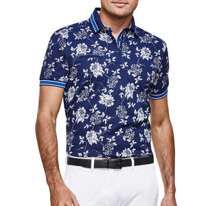 Camiseta de manga corta hecha a medida para hombre, camiseta de polo de golf tejida para polos con impresión de logotipo personalizado sublimado - Product Image 2