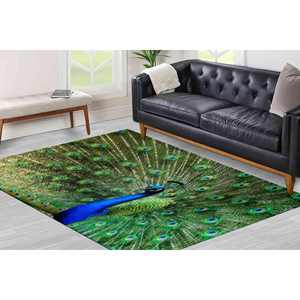 Alfombra con Estampado de Pavo Real: Moderna, Hermosa, Animal, Redonda, de Lujo, para Colgar en la Pared, para Cuarto de Niños, para la Entrada, Alfombra de Terciopelo - Product Image 2