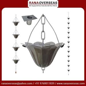 Cadena y adaptador de lluvia de hierro negro decorativo Uso de cadena de lluvia vintage de alta calidad para casa de jardín a precio mayorista - Product Image 6