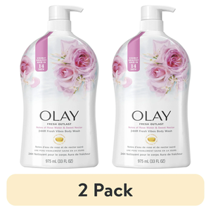 (2 Pack) pour Fresh Outlast Gel douche corporel à base de plantes pour femmes Nourrissant et nettoyant en profondeur Parfum d'eau de rose et de nectar sucré 33 fl oz - Product Image 2