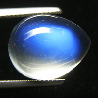 Pierres précieuses naturelles de pierre de lune ovale pour la fabrication de bijoux, effet feu bleu arc-en-ciel, en vrac, vente en gros auprès du fournisseur indien GEMFORTE INC