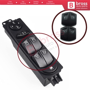 ฝาครอบปุ่มสวิตช์กระจกไฟฟ้าคนขับหลัก 4 ชิ้น สำหรับ Vito Viano Mixto W639 2003-2015 A6395451313 รุ่น BDP671+BDP81 - Product Image 5