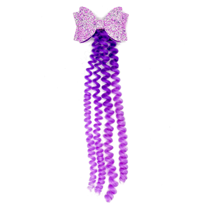 Clip per Capelli Coily con Glitter Luminosi al Buio in Materiale Sintetico per Extension - Product Image 1