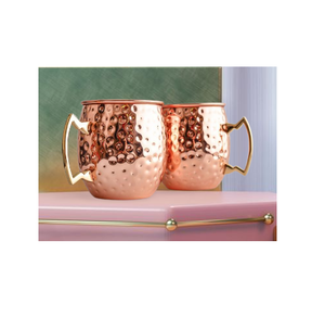 Tasse mule en cuivre martelé de conception standard avec poignée en laiton tasses mule de Moscou de haute qualité en cuivre de Jamsons Exports - Product Image 1