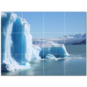 Mural de pared de azulejos de cerámica glaciar PT500738 32 "W X 24" H Juego de 12 azulejos 8x8 - Product Image 1