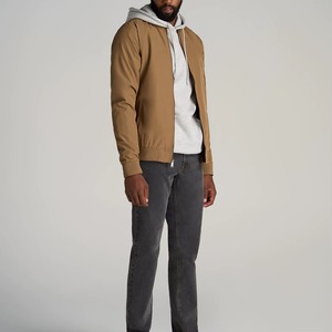 <b>Zip</b>-<b>up</b> Winter Bomber <b>Jacket</b> For Men Baseball Style Windproof Nylon Material Men's <b>Jackets</b> OEM Service Custom Logo Unisex - Product Image 1