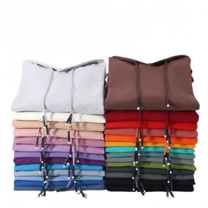 Alta calidad personalizado corto de gran tamaño de doble capa de algodón pulóver Puff estampado bordado gráfico gota hombro en blanco sudaderas con capucha de los hombres - Product Image 4