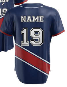 Maillot de baseball personnalisé 100% polyester, ensemble de vêtements de sport respirant de haute qualité, uniforme avec fermeture à boutons, impression par sublimation - Product Image 3