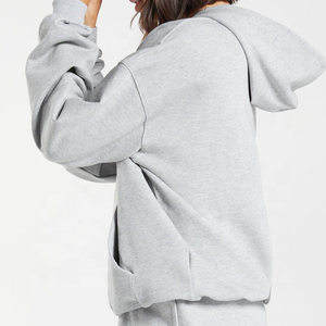 100% coton sweat à capuche personnalisé pour femmes avec poche kangourou sweat à capuche vestes de sport légères pour dames sweats à capuche d'hiver - Product Image 5