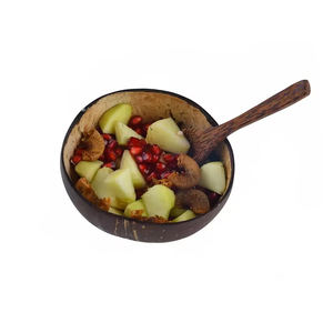 Cuencos ovalados de cáscara de coco natural hechos a mano, vajilla ecológica orgánica para comedor, cocina y negocios de catering - Product Image 5