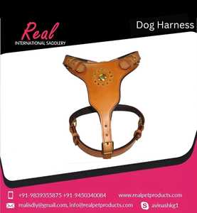 Harnais pour chien à fleurs de luxe en cuir véritable de qualité supérieure meilleure qualité au prix de gros dimensionnement personnalisé et remises en gros - Product Image 2
