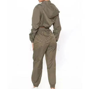 Conjunto de Chaqueta Cortavientos de Invierno para Mujer, Estilo Casual, 2 Piezas, para Uso Diario y Aventuras al Aire Libre, Material de Nailon/Poliéster - Product Image 2