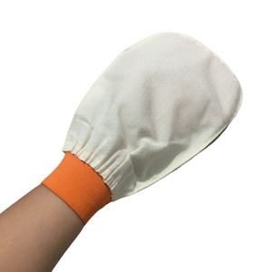 Turkish Mulberry Silk Vegan Exfoliating Glove with Konjac Bamboo Bristle Nylon PE Terry Sisal Hemp for <b>Body</b> <b>Care</b> - Product Image 1