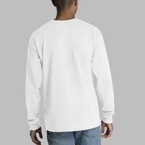 เสื้อยืดแขนยาวผ้าฝ้ายผู้ชาย, เสื้อยืดผ้าฝ้ายพิมพ์ลายคุณภาพสูงและธรรมดา - Product Image 6