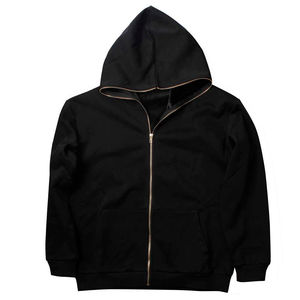 High Quality Custom Blank Heavyweight Zip up Hoodies Functional Streetwear French Terry Cotton <b>Black</b> Zipper Rhinestone <b>Hoodie</b> - Product Image 6