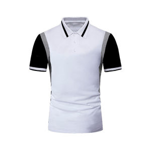 2024 Golf a rayas de manga corta para hombre de alta calidad para camisetas de Polo logotipo personalizado 100% empresa de fabricación de algodón personalizable L - Product Image 1