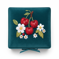 Sac isotherme promotionnel portable de qualité supérieure avec fermeture éclair, tissu en velours brodé à la main, logo personnalisé, couleurs personnalisées, couleurs mélangées