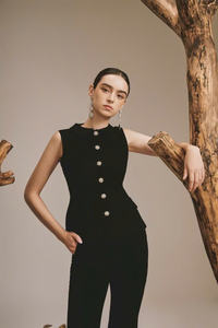 Chaleco de cristal de la colección de otoño con encanto más vendido para ropa de mujer estilo elegante hecho en Vietnam - Product Image 5