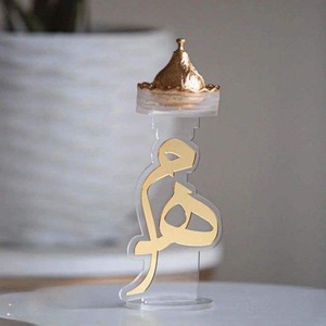 Vente chaude métal/acrylique brûleur pour la décoration intérieure et parfum tendance moyen-orient arabe moderne brûleur d'encens pour parfum - Product Image 2