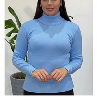 Nouveauté Pull en tricot pour femme d'hiver, col rond, manches longues, décontracté, broderie du logo sur le devant, 100% coton, séchage rapide