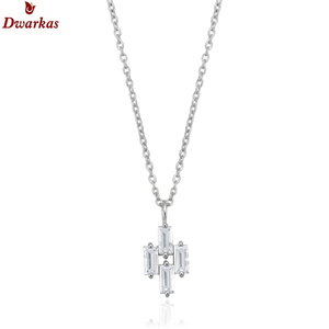 Classique 925 Sterling Silver White Topaz Gemstone Pendentif Collier avec Lien Chaîne Bijoux Cadeau pour les Femmes - Product Image 5