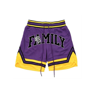 Pantalones cortos de baloncesto para hombre logotipo personalizado parche bordado pantalones cortos de baloncesto de malla de secado rápido con bolsillos - Product Image 2