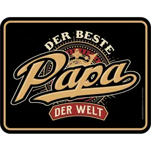 Décoration murale en métal « Meilleur Papa du Monde » pour la maison et les restaurants, en aluminium durable, tissu, cuivre, fer, matériaux multiples - Product Image 1