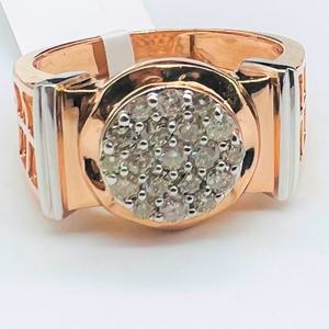 Anillo de Diamantes de Corte Brillante Natural de Oro de 14K y 18K para Hombre, Elegante, Certificado por Terceros, Marca VDS, Joyería Estilosa para Uso Diario - Product Image 4