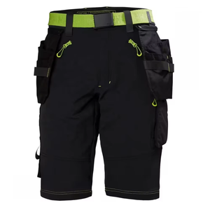 Shorts de travail thermiques réfléchissants bleu marine très résistants, unisexe, durables, multi-poches cargo avec construction respirante, poches pour outils - Product Image 2