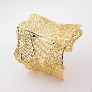 Venta al por mayor que forma la pulsera Kada chapada en oro de 14K 18K 24K, pulsera Kada de diseño floral llena de oro de latón, pulsera Kada de moda y pulsera. - Product Image 2