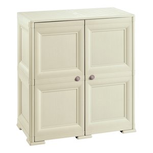 Armario de Plástico Omnimodus con 2 Puertas Abatibles Angora (80cm) KIT Móvil para Armarios Portátiles Tontarelli - Product Image 1
