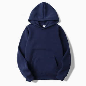 Sweat-shirt à capuche pour homme en molleton d'hiver 100% coton, coupe régulière, épaules tombantes, cordon de serrage, logo personnalisé E 220G - Product Image 3