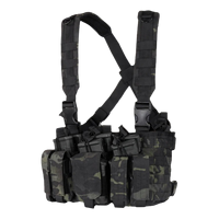 Plate-forme de poitrine compacte avec sangles réglables et système MOLLE pour l'organisation de l'équipement tactique et le transport quotidien