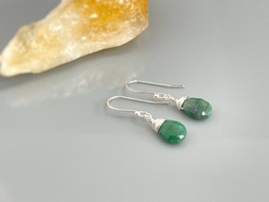 Personnalisé Nouvelle Arrivée original 925 bijoux en argent émeraude pierre boucle d'oreille simple et élégant de haute qualité boucle d'oreille à faible coût - Product Image 4