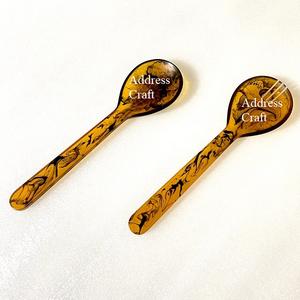 Usine indienne directe couleur personnalisée serveur à salade en résine tortue tourbillon ensemble de couverts-cuillère à salade fourchette outils de service - Product Image 1