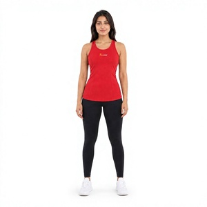 <b>Women</b> Sleeveless <b>Knitted</b> <b>Tank</b> <b>Top</b> Athletic Workout Fitness Gym Running Yoga Training Breathable Stretch 100% Cotton Eco-Friendly - Product Image 1