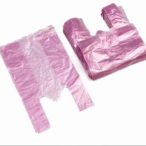 Bolsa de camiseta Bolsa de fuelle lateral para compras de negocios-VIETNAM de tamaño personalizado y color compostable - Product Image 1