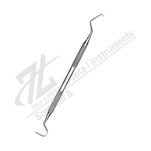 Sonde dentaire manuelle en acier inoxydable à double extrémité pour médical au meilleur prix dans les curettes dentaires à extrémité Jalandhar Gracey parodontal - Product Image 1
