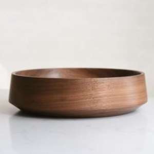 Cuenco de madera orgánica para servir, superficie pulida hecha a mano, ideal para un estilo de vida ecológico, pieza decorativa de comedor saludable - Product Image 5