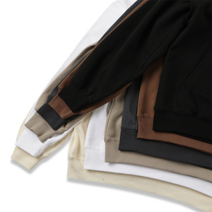 Streetwear avec logo personnalisé 480GSM Sweats à capuche épais vierges Sweat à capuche court en coton uni épais et surdimensionné pour hommes - Product Image 2