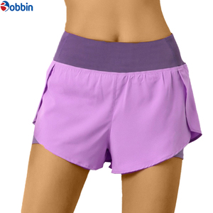 Shorts pour femmes Hot BOBBIN INDUSTRIES Qualité supérieure Été Double couche Polaire Spandex/Coton Taille haute Élastique Sportif 240g - Product Image 5