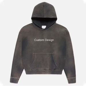 Conception personnalisée de vêtements pour hommes Sweatshirts à capuche Sweatshirts à capuche délavés à l'acide Service OEM/ODM Sweats à capuche d'hiver en coton polaire respirant - Product Image 5
